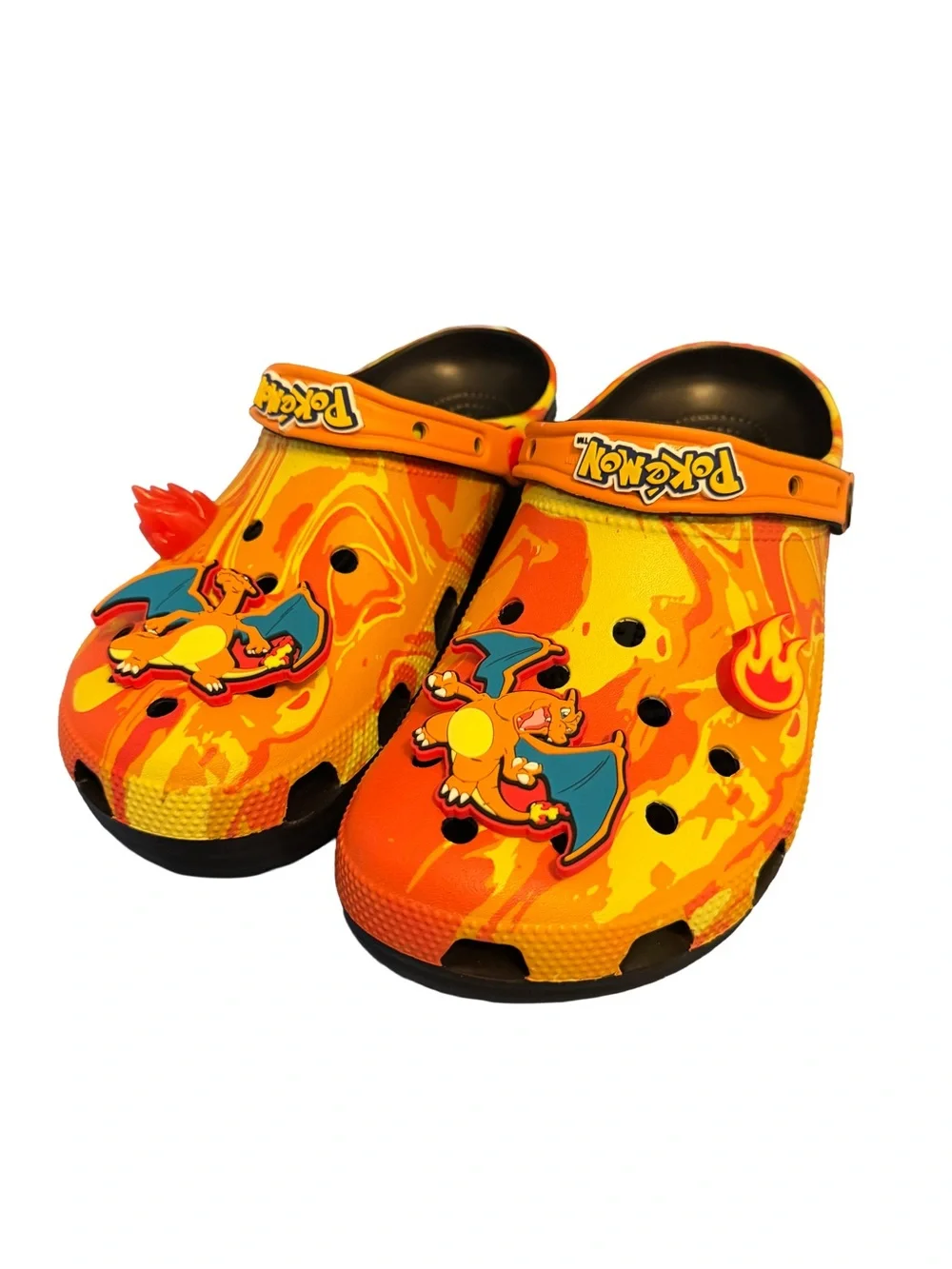 NWT & Box CROCS Pokemon Classic Clogs Charizard Org/Ylw Men Size 9, Women 11